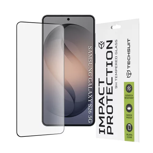 Techsuit - 111D Full Cover / Full Glue üvegfólia - Samsung Galaxy S26 - Fekete széllel