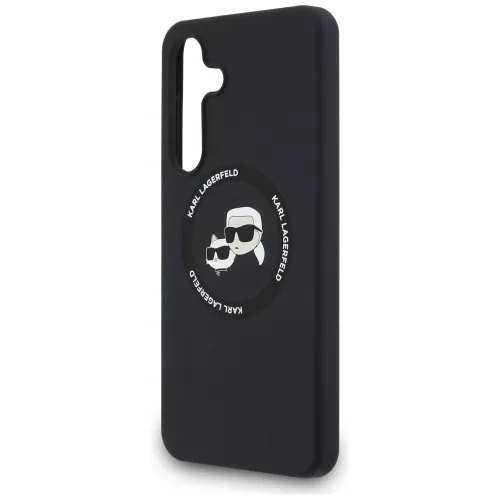 Karl Lagerfeld - Silicone KC Heads MagSafe (KLHMS25FESKCHTCK) - Samsung Galaxy S25 FE - Black