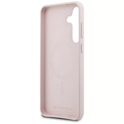 Karl Lagerfeld - Silicone KC Heads MagSafe (KLHMS25FESKCHTCP) - Samsung Galaxy S25 FE - Pink