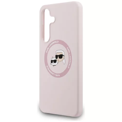 Karl Lagerfeld - Silicone KC Heads MagSafe (KLHMS25FESKCHTCP) - Samsung Galaxy S25 FE - Pink