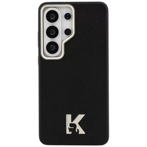 Karl Lagerfeld - Wrapped Grained Leather with K Head Logo MagSafe (KLHMS26L5PGFKHGK) - Samsung Galaxy S26 Ultra - Black