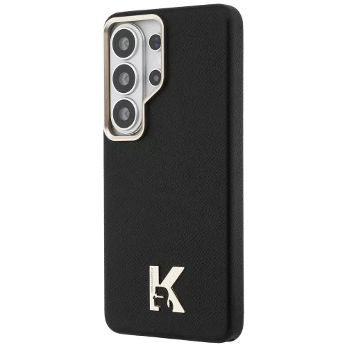 Karl Lagerfeld - Wrapped Grained Leather with K Head Logo MagSafe (KLHMS26L5PGFKHGK) - Samsung Galaxy S26 Ultra - Black