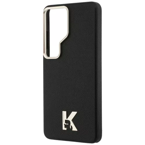 Karl Lagerfeld - Wrapped Grained Leather with K Head Logo MagSafe (KLHMS26L5PGFKHGK) - Samsung Galaxy S26 Ultra - Black