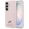 Karl Lagerfeld - Wrapped Grained Leather with K&C Head Pin MagSafe (KLHMS26S6PFKCLP) - Samsung Galaxy S26 - Pink