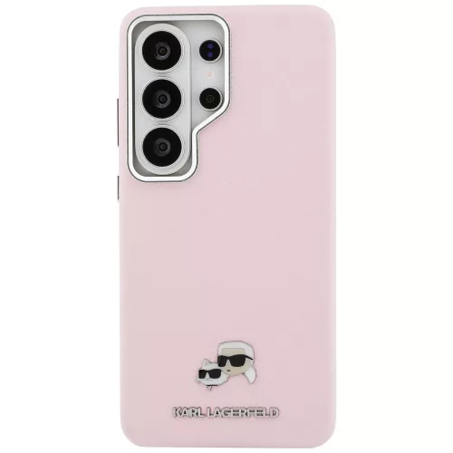 Karl Lagerfeld - Wrapped Grained Leather with K&C Head Pin MagSafe (KLHMS26L6PFKCLP) - Samsung Galaxy S26 Ultra - Pink