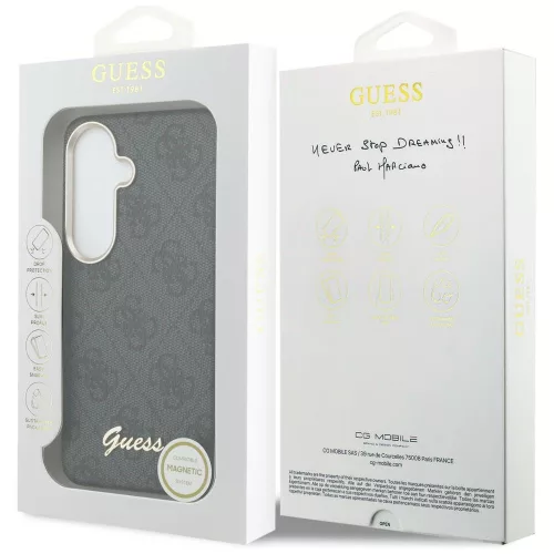 Guess - 4G Felirat MagSafe (GUHMS26S5P4FWMSK) - Samsung Galaxy S26 - Fekete