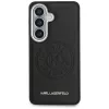 Karl Lagerfeld - Wrapped Leather with Karl Round Point Logo MagSafe (KLHMS26SPSKRPMK) - Samsung Galaxy S26 - Black