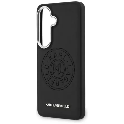 Karl Lagerfeld - Wrapped Leather with Karl Round Point Logo MagSafe (KLHMS26SPSKRPMK) - Samsung Galaxy S26 - Black