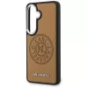 Karl Lagerfeld - Wrapped Leather with Karl Round Point Logo MagSafe (KLHMS26SPSKRPMW) - Samsung Galaxy S26 - Brown