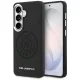 Karl Lagerfeld - Wrapped Leather with Karl Round Point Logo MagSafe (KLHMS26MPSKRPMK) - Samsung Galaxy S26 Plus - Black