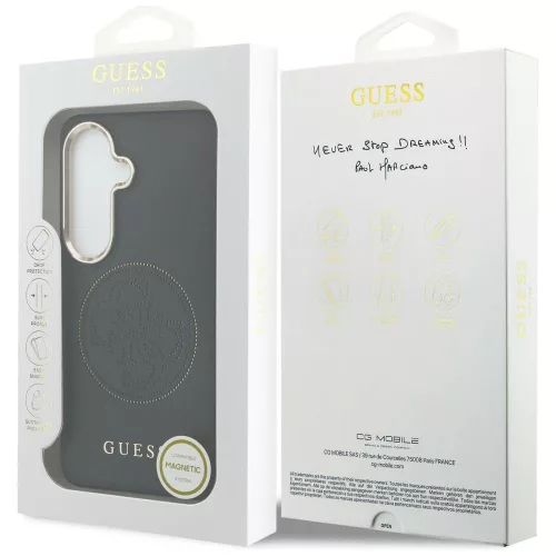 Guess - Perforált Logó MagSafe (GUHMS26S5PG4SRGK) - Samsung Galaxy S26 - Fekete