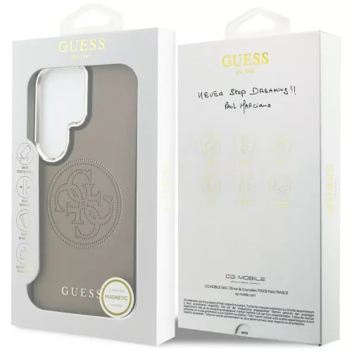 Guess - Perforált Logó MagSafe (GUHMS26L5PG4SRGW) - Samsung Galaxy S26 Ultra - Barna