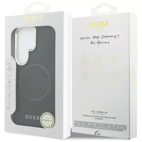 Guess - Perforált Logó MagSafe (GUHMS26L5PG4SRGK) - Samsung Galaxy S26 Ultra - Fekete