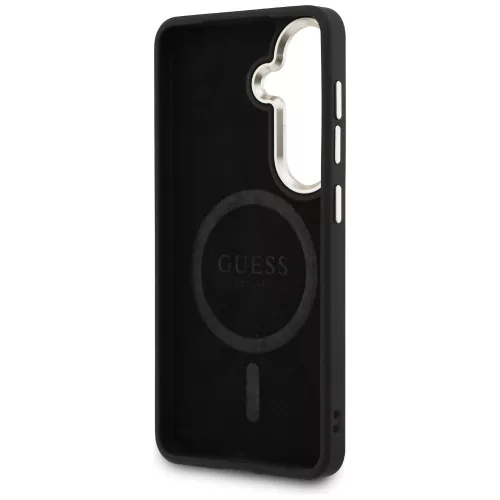 Guess - 4G Dombornyomott Gyűrű MagSafe (GUHMS26SP4MSEGCK) - Samsung Galaxy S26 - Fekete