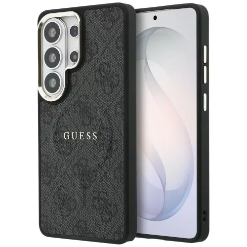 Guess - 4G Dombornyomott Gyűrű MagSafe (GUHMS26LP4MSEGCK) - Samsung Galaxy S26 Ultra - Fekete