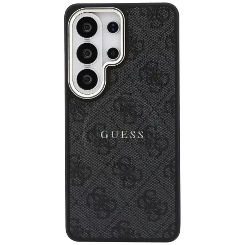 Guess - 4G Dombornyomott Gyűrű MagSafe (GUHMS26LP4MSEGCK) - Samsung Galaxy S26 Ultra - Fekete