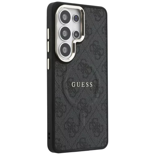 Guess - 4G Dombornyomott Gyűrű MagSafe (GUHMS26LP4MSEGCK) - Samsung Galaxy S26 Ultra - Fekete