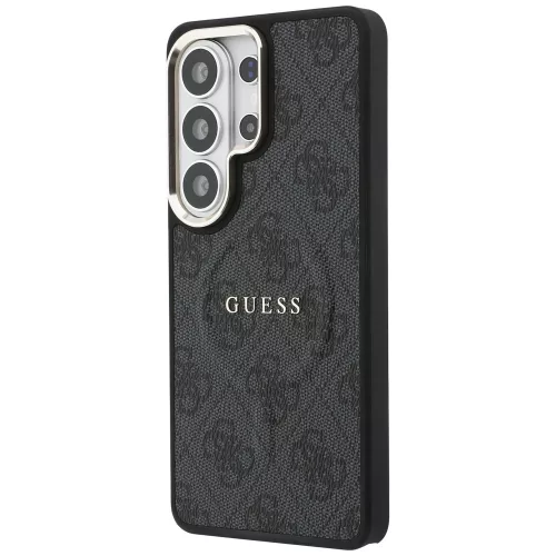 Guess - 4G Dombornyomott Gyűrű MagSafe (GUHMS26LP4MSEGCK) - Samsung Galaxy S26 Ultra - Fekete