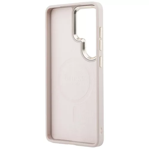 Guess - 4G Dombornyomott Gyűrű MagSafe (GUHMS26LP4MSEGCP) - Samsung Galaxy S26 Ultra - Rózsaszín