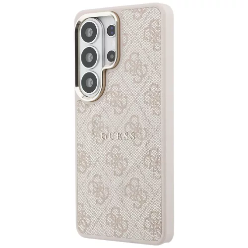 Guess - 4G Dombornyomott Gyűrű MagSafe (GUHMS26LP4MSEGCP) - Samsung Galaxy S26 Ultra - Rózsaszín
