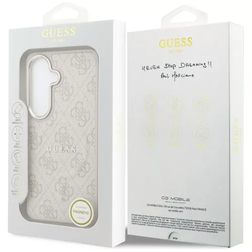 Guess - 4G Dombornyomott Gyűrű MagSafe (GUHMS26MP4MSEGCP) - Samsung Galaxy S26 Plus - Rózsaszín