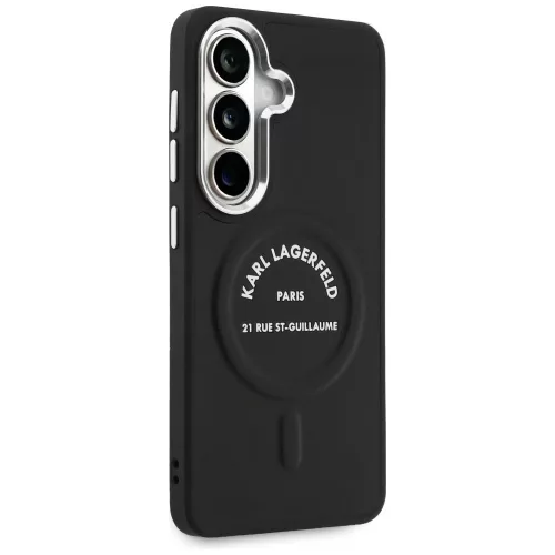 Karl Lagerfeld - Wrapped Leather with Karl RSG Logo MagSafe (KLHMS26SPSKRSGEK) - Samsung Galaxy S26 - Black