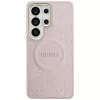 Guess - Saffiano Bazsarózsás Dombornyomott Gyűrű MagSafe (GUHMS26LPSAMSECP) - Samsung Galaxy S26 Ultra - Rózsaszín