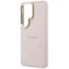 Guess - Saffiano Bazsarózsás Dombornyomott Gyűrű MagSafe (GUHMS26LPSAMSECP) - Samsung Galaxy S26 Ultra - Rózsaszín