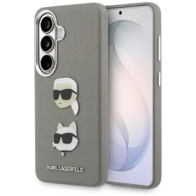   Karl Lagerfeld -  Wrapped Leather Saffiano with with K&C Head Pin (KLHCS26SPSFDHPOG) - Samsung Galaxy S26 - Grey