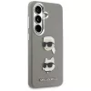 Karl Lagerfeld -  Wrapped Leather Saffiano with with K&C Head Pin (KLHCS26SPSFDHPOG) - Samsung Galaxy S26 - Grey