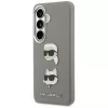 Karl Lagerfeld -  Wrapped Leather Saffiano with with K&C Head Pin (KLHCS26SPSFDHPOG) - Samsung Galaxy S26 - Grey