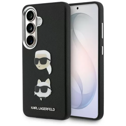 Karl Lagerfeld - Wrapped Leather Saffiano with with K&C Head Pin (KLHCS26SPSFDHPOK) - Samsung Galaxy S26 - Black