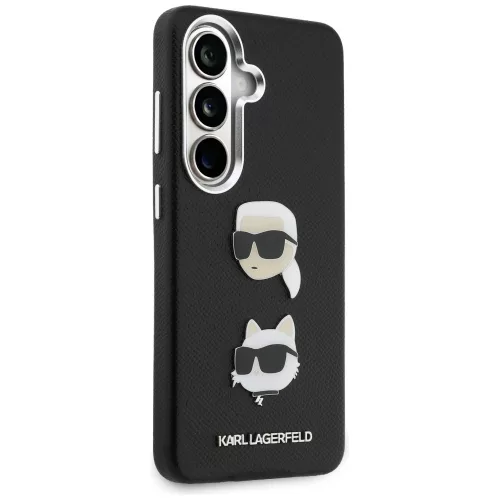 Karl Lagerfeld - Wrapped Leather Saffiano with with K&C Head Pin (KLHCS26SPSFDHPOK) - Samsung Galaxy S26 - Black