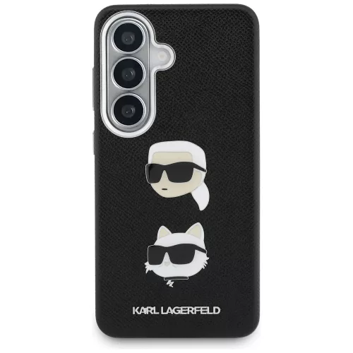 Karl Lagerfeld - Wrapped Leather Saffiano with with K&C Head Pin (KLHCS26SPSFDHPOK) - Samsung Galaxy S26 - Black