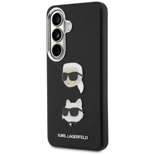 Karl Lagerfeld - Wrapped Leather Saffiano with with K&C Head Pin (KLHCS26SPSFDHPOK) - Samsung Galaxy S26 - Black