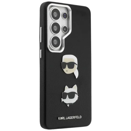 Karl Lagerfeld - Wrapped Leather Saffiano with with K&C Head Pin (KLHCS26LPSFDHPOK) - Samsung Galaxy S26 Ultra - Black