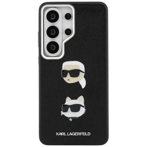 Karl Lagerfeld - Wrapped Leather Saffiano with with K&C Head Pin (KLHCS26LPSFDHPOK) - Samsung Galaxy S26 Ultra - Black