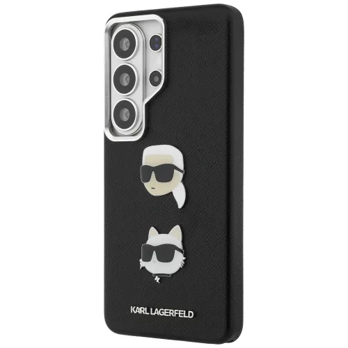 Karl Lagerfeld - Wrapped Leather Saffiano with with K&C Head Pin (KLHCS26LPSFDHPOK) - Samsung Galaxy S26 Ultra - Black