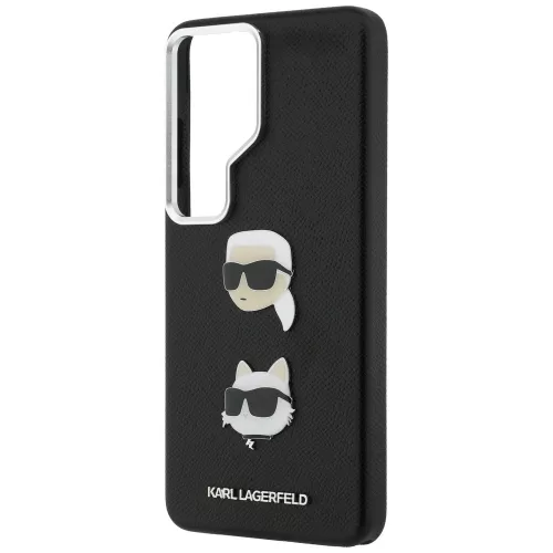 Karl Lagerfeld - Wrapped Leather Saffiano with with K&C Head Pin (KLHCS26LPSFDHPOK) - Samsung Galaxy S26 Ultra - Black