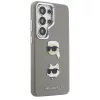 Karl Lagerfeld - Wrapped Leather Saffiano with with K&C Head Pin (KLHCS26LPSFDHPOG) - Samsung Galaxy S26 Ultra - Grey