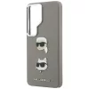 Karl Lagerfeld - Wrapped Leather Saffiano with with K&C Head Pin (KLHCS26LPSFDHPOG) - Samsung Galaxy S26 Ultra - Grey