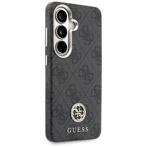 Guess - Strassz Kerek Logó MagSafe (GUHMS26SP4GRMDEK) - Samsung Galaxy S26 - Fekete