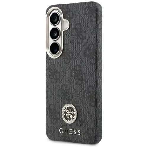 Guess - Strassz Kerek Logó MagSafe (GUHMS26SP4GRMDEK) - Samsung Galaxy S26 - Fekete