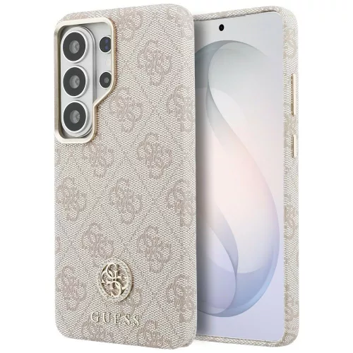 Guess - Strassz Kerek Logó MagSafe (GUHMS26LP4GRMDEP) - Samsung Galaxy S26 Ultra - Rózsaszín