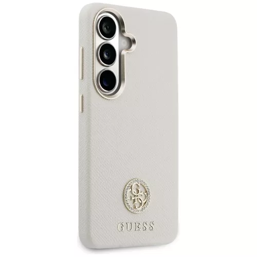 Guess - Strassz Kerek Logó MagSafe (GUHMS26SPGCRMDEE) - Samsung Galaxy S26 - Bézs