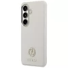 Guess - Strassz Kerek Logó MagSafe (GUHMS26SPGCRMDEE) - Samsung Galaxy S26 - Bézs