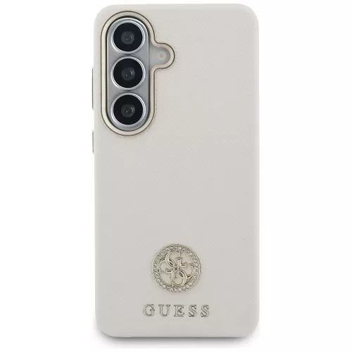 Guess - Strassz Kerek Logó MagSafe (GUHMS26SPGCRMDEE) - Samsung Galaxy S26 - Bézs