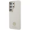 Guess - Strassz Kerek Logó MagSafe (GUHMS26LPGCRMDEE) - Samsung Galaxy S26 Ultra - Bézs