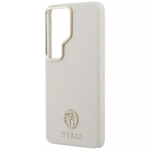 Guess - Strassz Kerek Logó MagSafe (GUHMS26LPGCRMDEE) - Samsung Galaxy S26 Ultra - Bézs