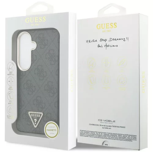 Guess - 4G Háromszög Logó MagSafe (GUHMS26SP4GTDGMK) - Samsung Galaxy S26 - Fekete